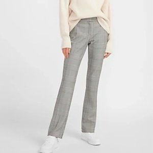 Express Womens Columnist Barely Boot Pants 8 Mid Rise Houndstooth Career Stretch